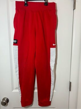 Nike Elite Track Pants Youth XL Red White Athletic Joggers Boys #405